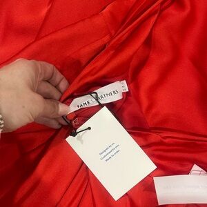 Fame and Partners Vibrant Red Gown